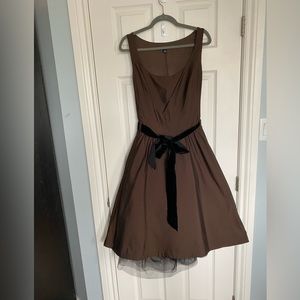 Chocolate brown cocktail dress